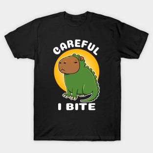 Careful I bite Capybara Dinosaur Costume T-Shirt